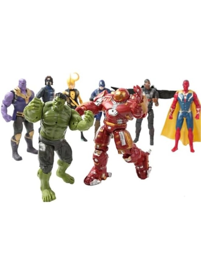 6.27 inch Movie Superhero Action Figures Toys Characters  for Themed Parties for Kids Ages 3 and Up (16cm Thanos)