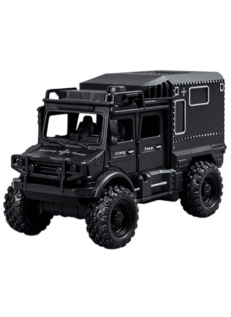 Black Mini Friction Armored Car Cartoon Simulation Plastic Mini Car Model Children Toy Boy Girl