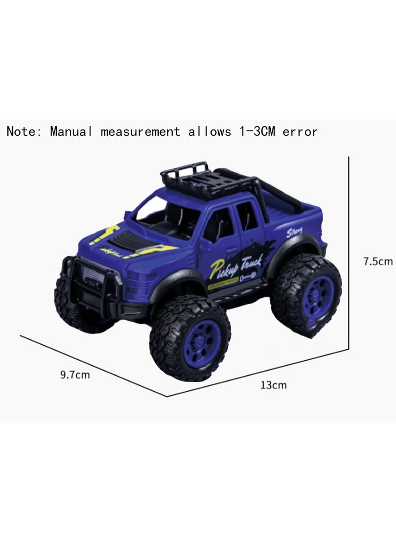 Purple Mini Inertia Pickup Truck, Cartoon Simulation Plastic Mini Car Model Children Toy Boys Girls