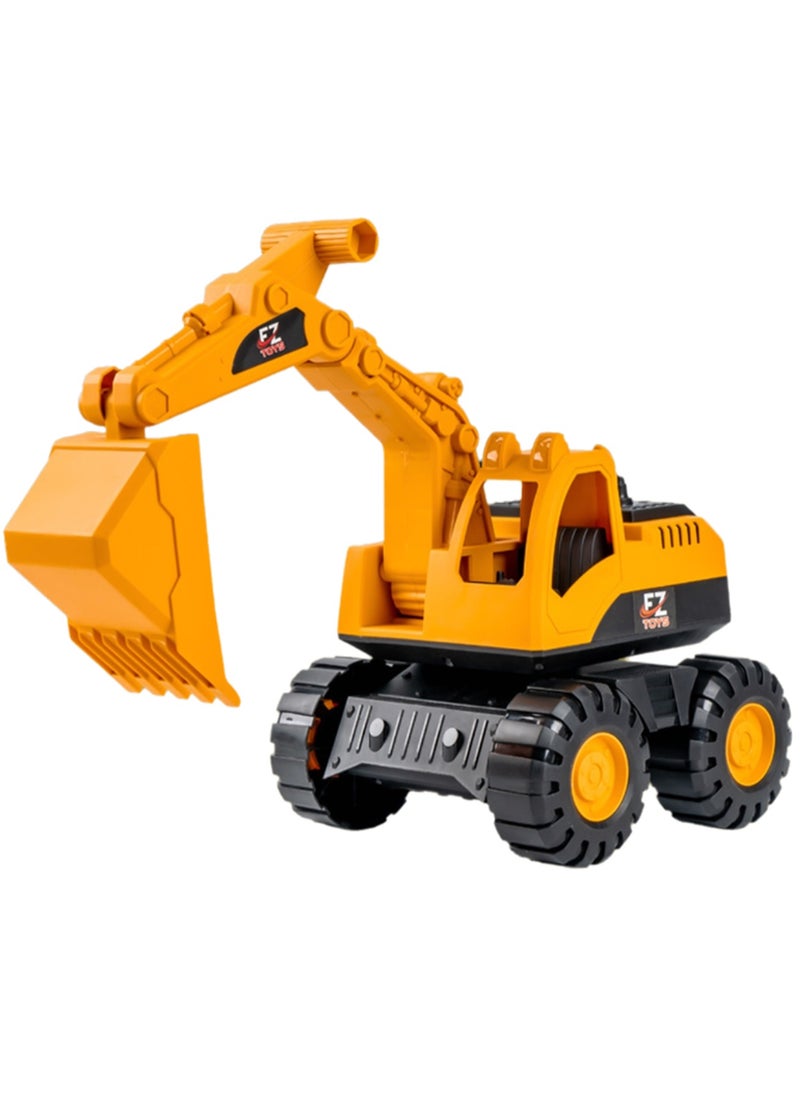 Medium Excavator Inertia Driving Construction Toy Truck Suitable For Boys, Children, Infants And Girls Over 3 Years Old, Birthday Gifts