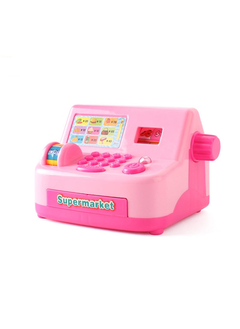 Children'S Interactive Play House Small Appliances Series Mini Educational Simulation Supermarket Cash Register Toy (Pink)