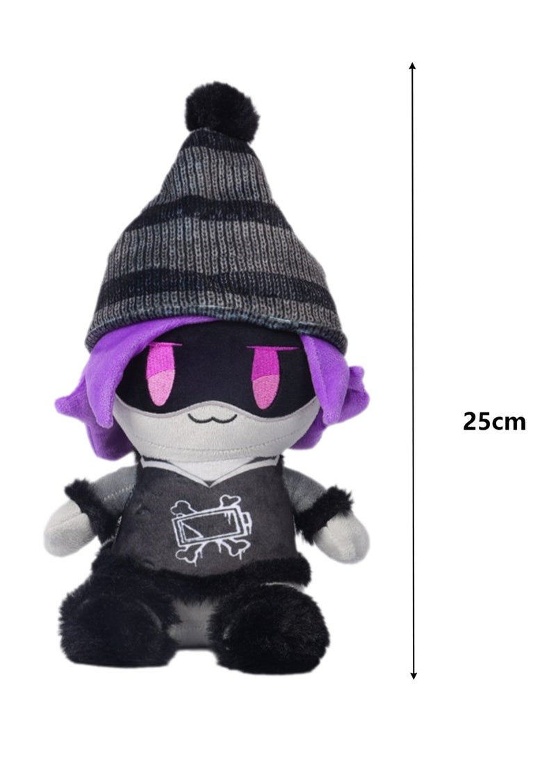 Uzi and V Series Plush Toy Anime Peripheral Plush Doll Hug Stuffed Animal Fan Collection Gift (Purple Eyes Little Girl)