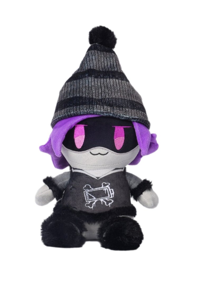 Uzi and V Series Plush Toy Anime Peripheral Plush Doll Hug Stuffed Animal Fan Collection Gift (Purple Eyes Little Girl)