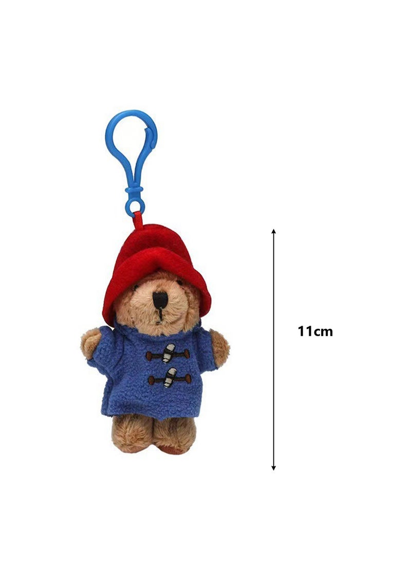 11cm Paddington Bear Plush Doll Keychain Pendant