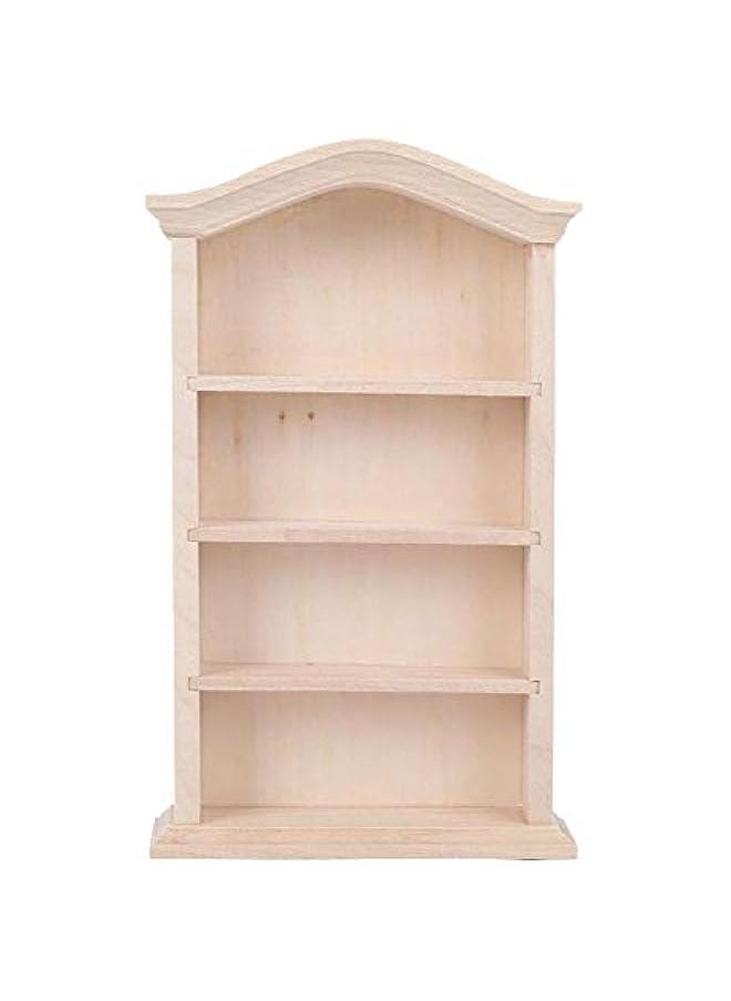 1:12 Miniature Doll Furniture, Wooden Dollhouse Miniature Simulated Bookshelf Model for Dolls Furniture Accessory Furniture Toy Decoration Accessory for Dollhouse(Bookshelf)