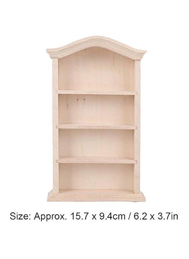 1:12 Miniature Doll Furniture, Wooden Dollhouse Miniature Simulated Bookshelf Model for Dolls Furniture Accessory Furniture Toy Decoration Accessory for Dollhouse(Bookshelf)