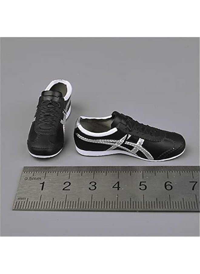 1/6 Scale Figure Shoes, Sneakers, Boots, Leather Shoes for 12 inch Male Action Figure Phicen/TBLeague ACC037(Black)