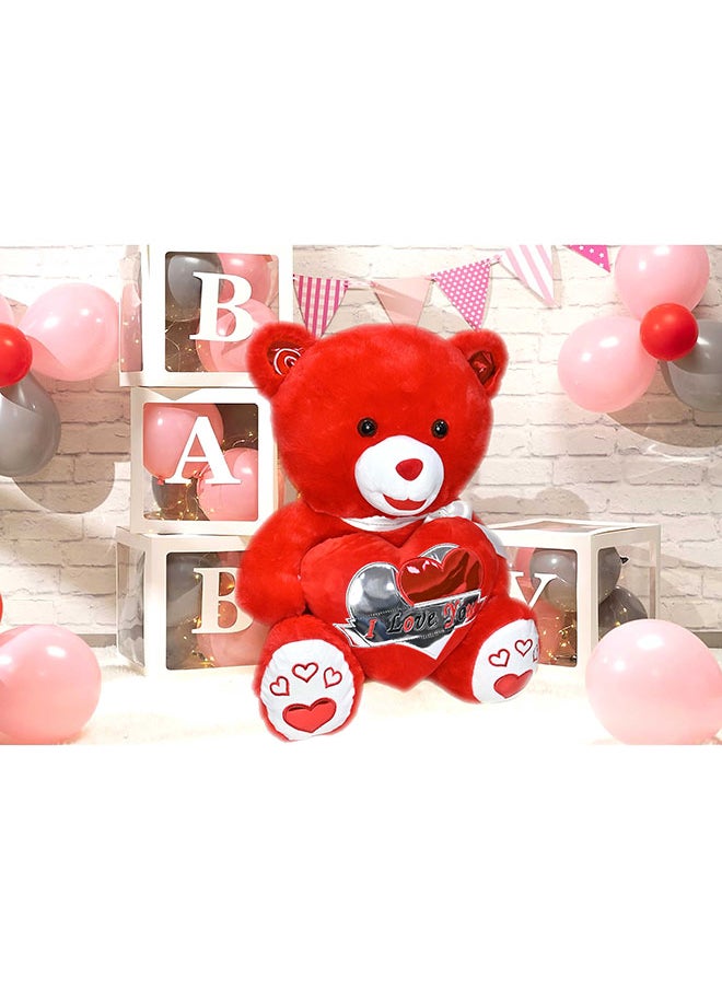 50cm Red Teddy Bear Toy with Holding Heart Shape for Girls Friend and Couples Anniversary Valentine and Birthday Gift