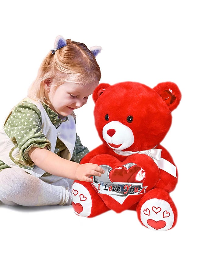 50cm Red Teddy Bear Toy with Holding Heart Shape for Girls Friend and Couples Anniversary Valentine and Birthday Gift