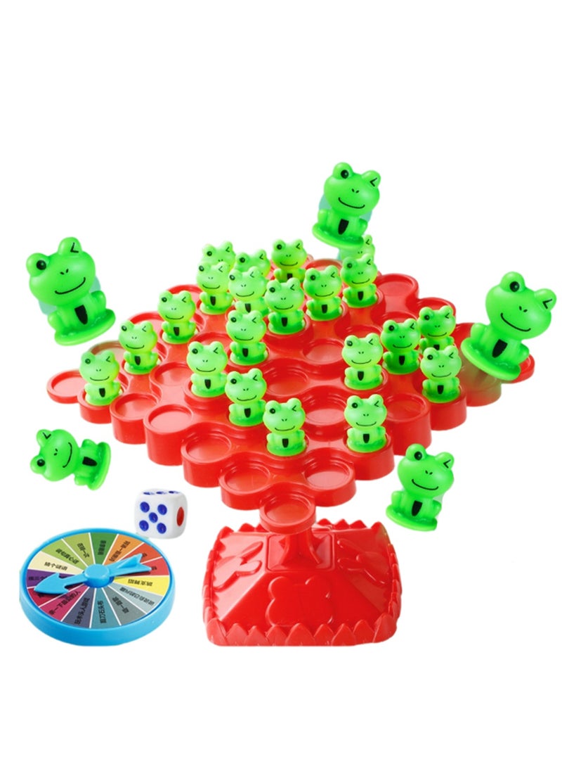 Red Balance Frog Stacking Game Children'S Educational Toy Board Game, Focus Balance Training Parent-Child Interaction Suitable For Boys And Girls