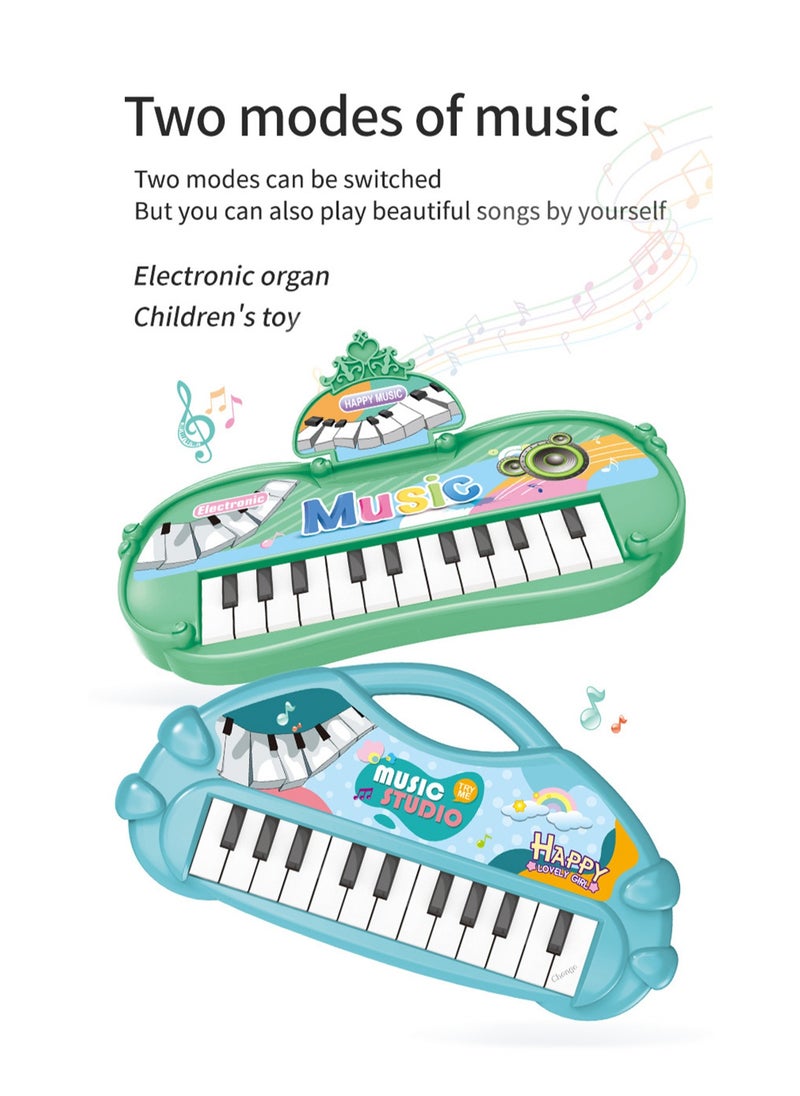 Children's Electronic Keyboard Toys, Educational Early Childhood Musical Instrument, Electronic Keyboard, 13-key Simulated Music Piano （Blue portable electronic keyboard）