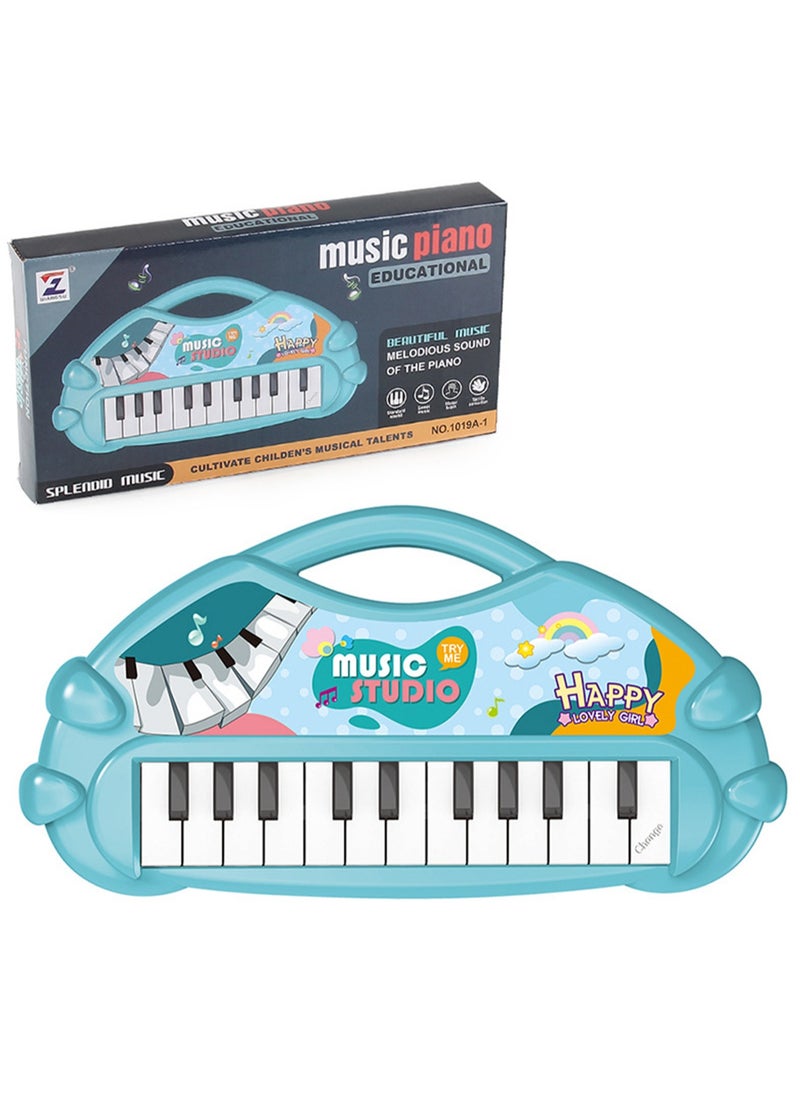 Children's Electronic Keyboard Toys, Educational Early Childhood Musical Instrument, Electronic Keyboard, 13-key Simulated Music Piano （Blue portable electronic keyboard）