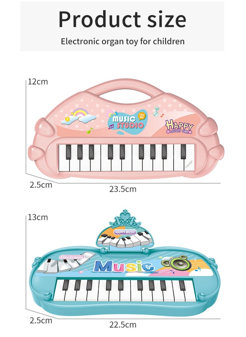 Children's Electronic Keyboard Toys, Educational Early Childhood Musical Instrument, Electronic Keyboard, 13-key Simulated Music Piano （Blue portable electronic keyboard）