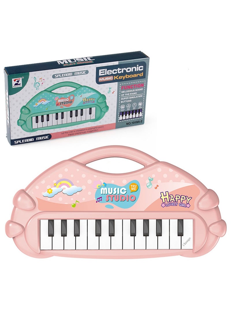 Children's Electronic Keyboard Toys, Educational Early Childhood Musical Instrument, Electronic Keyboard, 13-key Simulated Music Piano （Pink portable electronic keyboard）