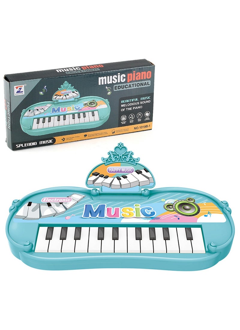 Children's Electronic Keyboard Toys, Educational Early Childhood Musical Instrument, Electronic Keyboard, 13-key Simulated Music Piano (Blue Crown Electronic Piano)