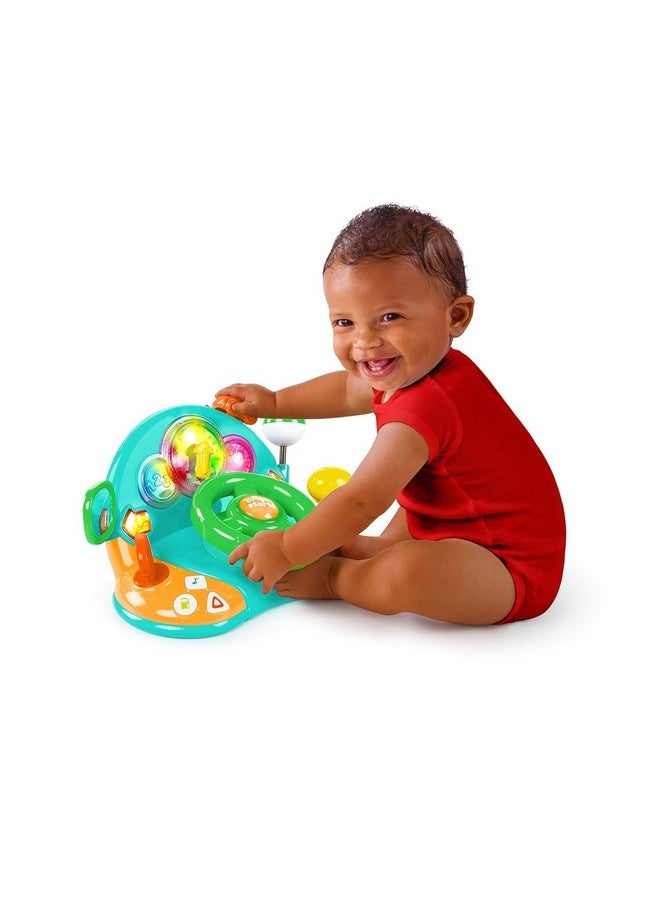 Lights And Colors Driver Toy Steering Wheel With Car Sounds For Pretend Play - Green, 6 Months And Up