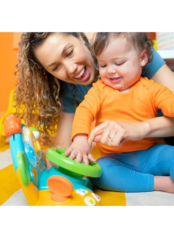 Lights And Colors Driver Toy Steering Wheel With Car Sounds For Pretend Play - Green, 6 Months And Up