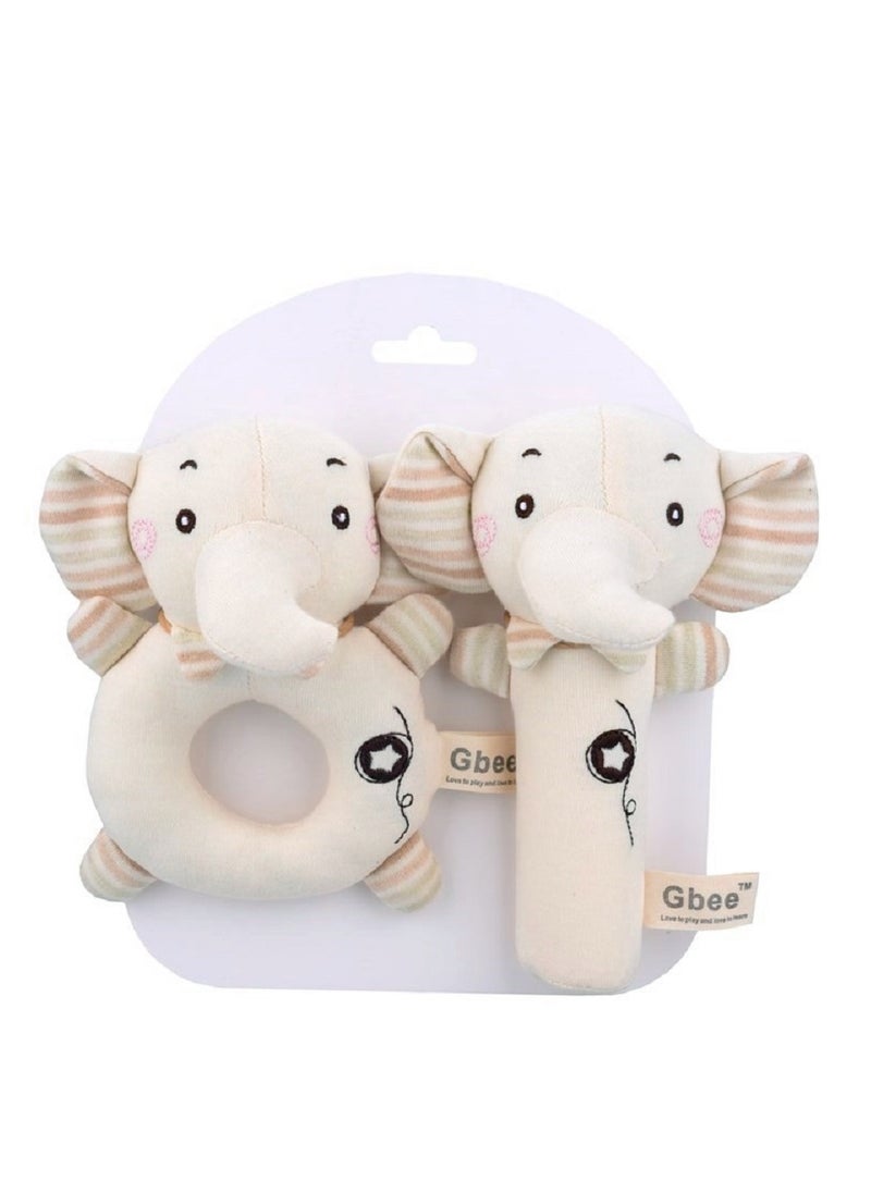 Top-Quality Material Organic Cotton Rattles Toy Set For Kids Hand Bell Infant Educational Mobiles Toys