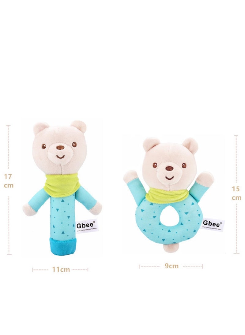 Top-Quality Material Organic Cotton Rattles Toy Set For Kids Hand Bell Infant Educational Mobiles Toys