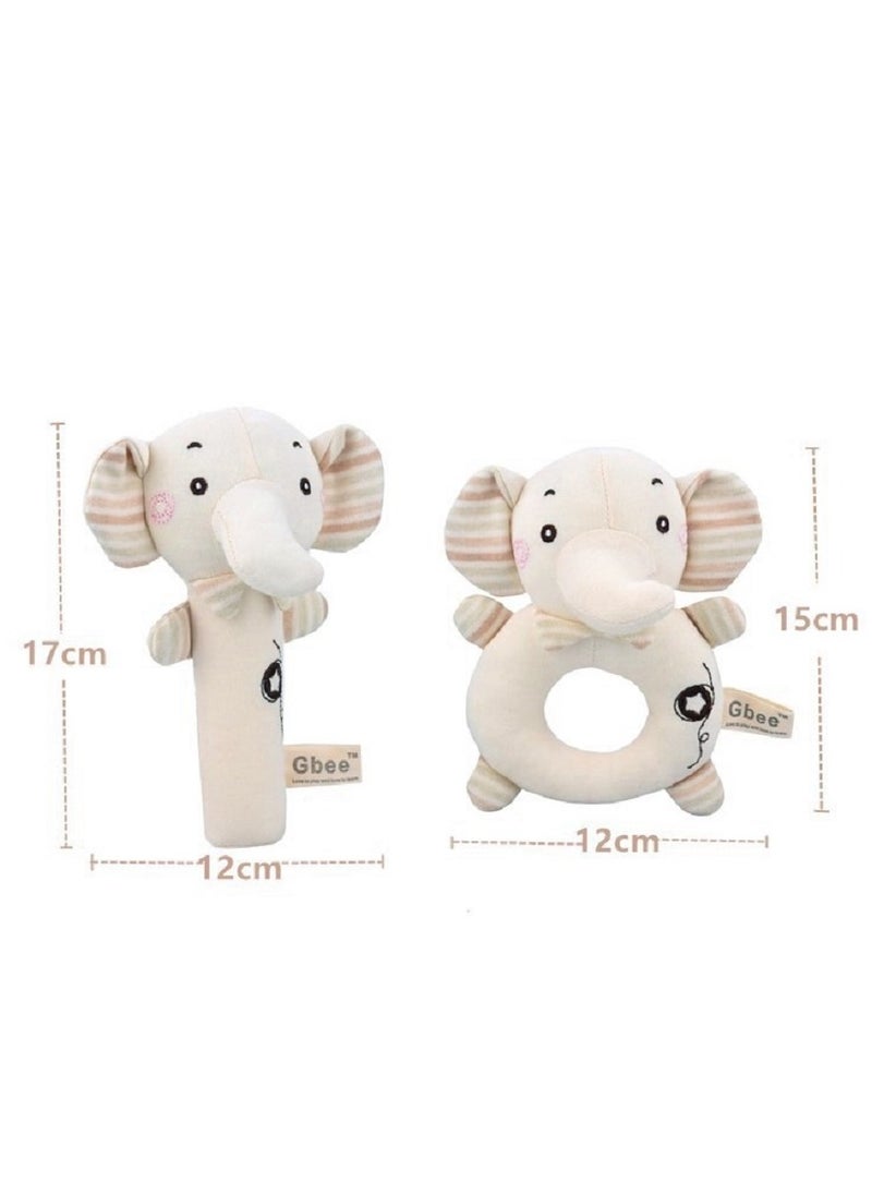 Top-Quality Material Organic Cotton Rattles Toy Set For Kids Hand Bell Infant Educational Mobiles Toys