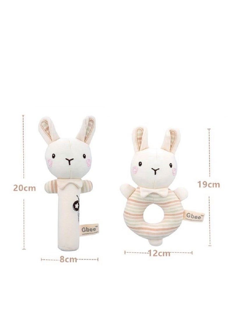 Top-Quality Material Organic Cotton Rattles Toy Set For Kids Hand Bell Infant Educational Mobiles Toys