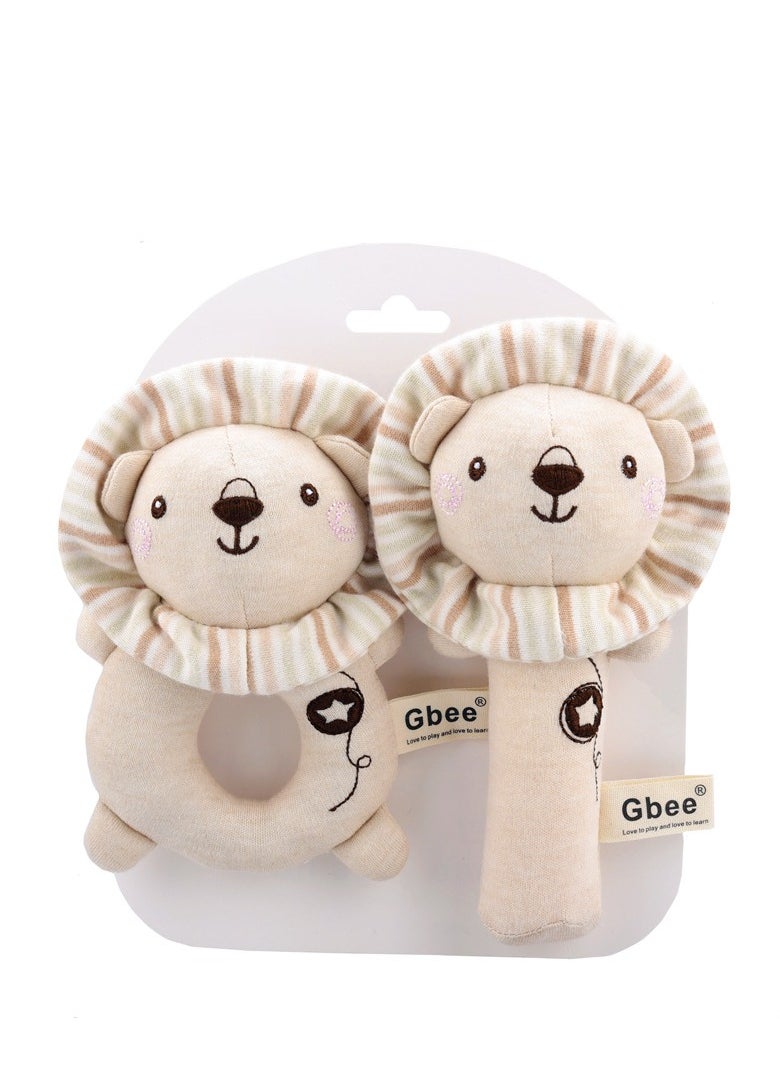 Top-Quality Material Organic Cotton Rattles Toy Set For Kids Hand Bell Infant Educational Mobiles Toys