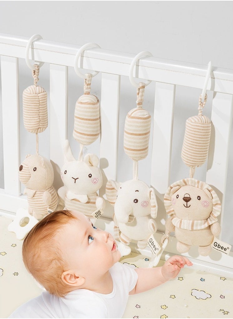 Organic Cotton Wind Chime Baby Lathe Hanging Teether Rattle Baby Soothing Toys