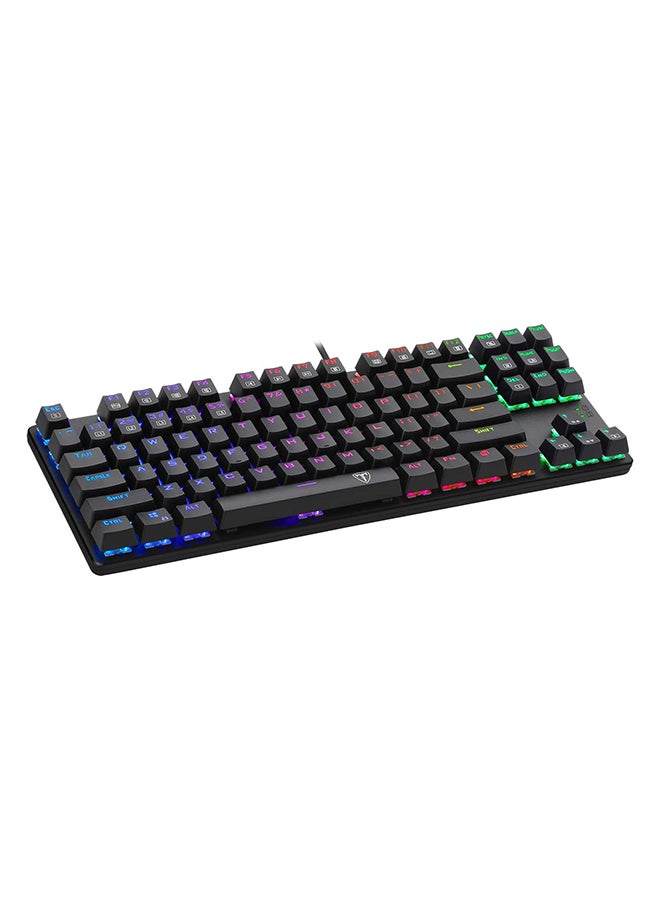 T-DAGGER TGK315 Bora RGB Mechanical Gaming Keyboard USB Wired Keyboard, Ergonomic Backlit Computer Keyboard Anti-ghosting, Splash-Proof, Ideal for PC/Mac (87 Keys)