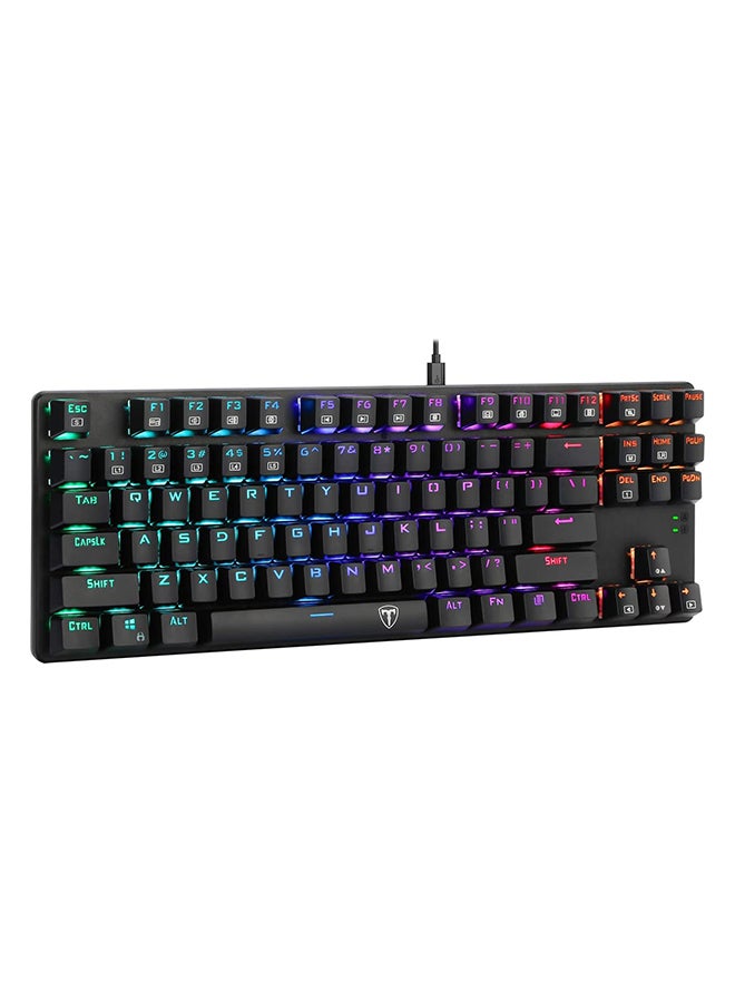 T-DAGGER TGK315 Bora RGB Mechanical Gaming Keyboard USB Wired Keyboard, Ergonomic Backlit Computer Keyboard Anti-ghosting, Splash-Proof, Ideal for PC/Mac (87 Keys)