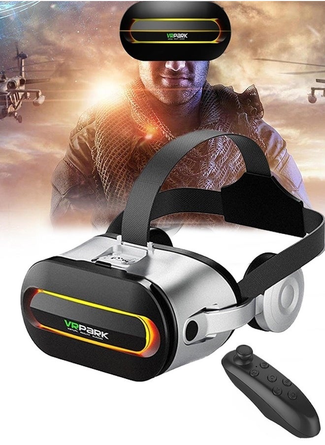 VR Virtual Reality VR Headset 3D Glasses VR Goggles for TV, Movies & Video Games, Compatibale iOS & Android Smartphone Within White