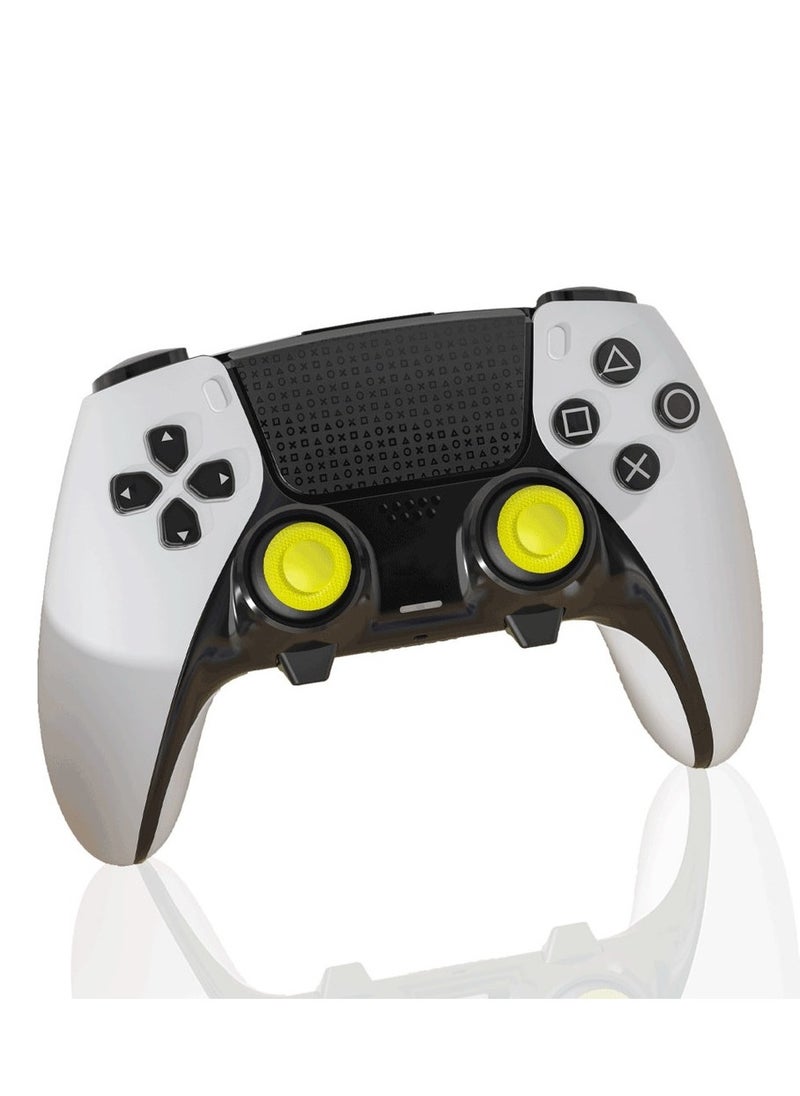 Gaming PS5 Edge Controller 8 in1 Thumb Stick Caps + Back Buttons Combo - Yellow Golden