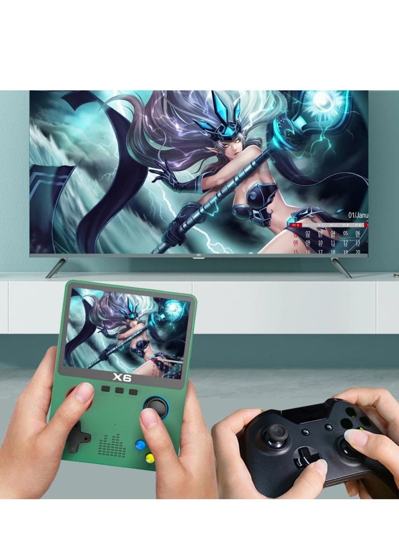 X6 Handheld Game Console – Retro Gaming with 32GB Storage, 10,000+ Classic Games, 3.5-inch IPS Screen, Multi-Platform Emulators, Portable & Fun for All Ages