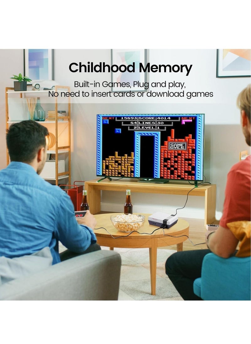 Retro Game Console, Classic Mini Retro Game System Built-in 620 Games and 2 Controllers, Old-School Gaming System for Adults and Kids, 8-Bit Video Game System with Classic Games