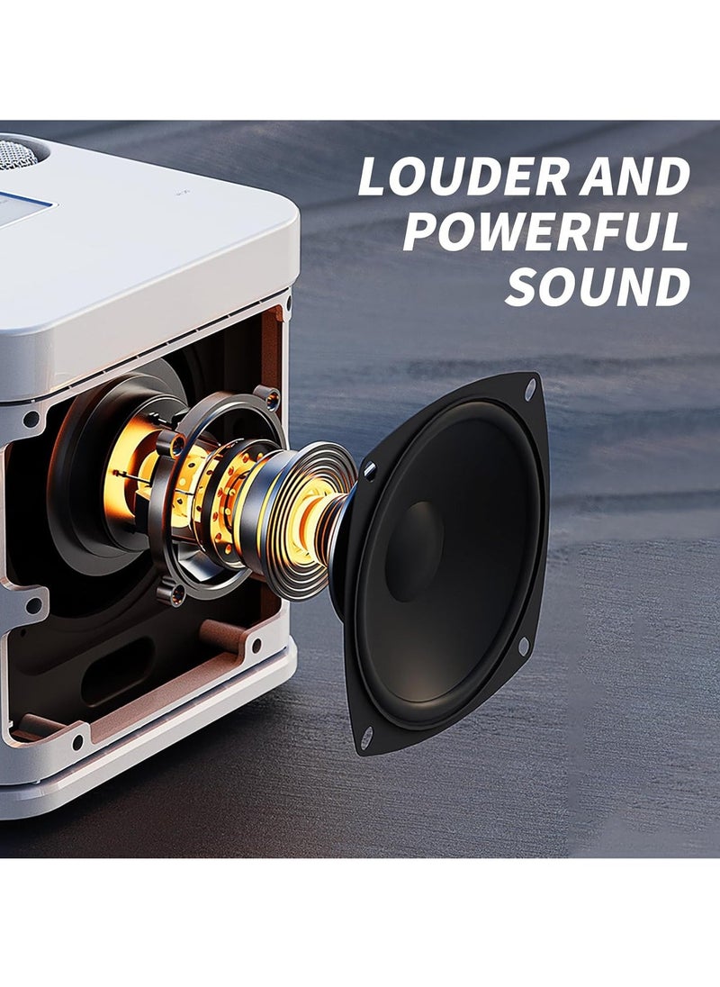 Karaoke Machine for Adults & Kids – Portable Bluetooth Karaoke Speaker with 2 Wireless Microphones, PA Speaker System for Indoor & Outdoor Parties, Family Karaoke Entertainment System