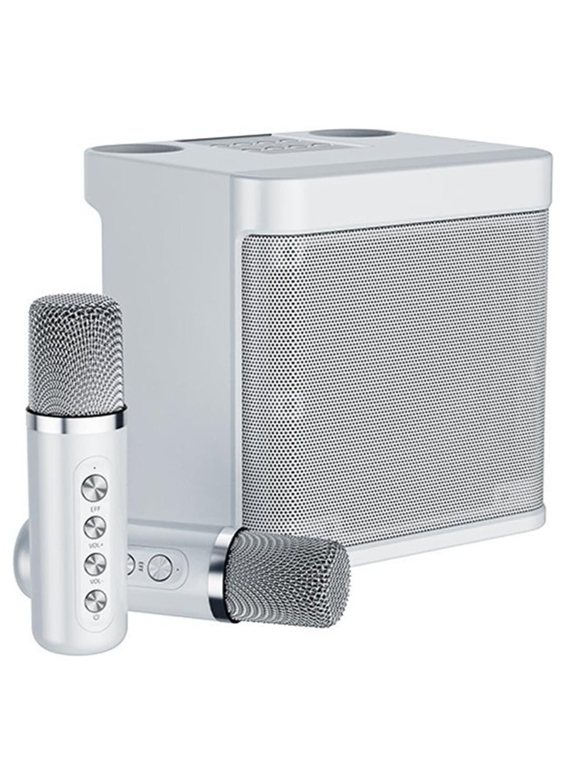 Karaoke Machine for Adults & Kids – Portable Bluetooth Karaoke Speaker with 2 Wireless Microphones, PA Speaker System for Indoor & Outdoor Parties, Family Karaoke Entertainment System