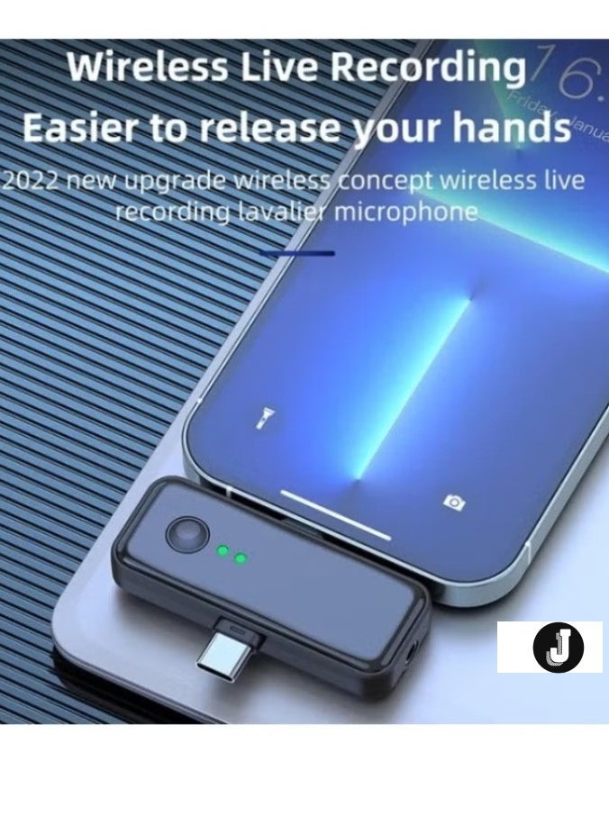 3-in-1 Lavalier 2.4G Wireless Noise Reduction Mic with Dual Transmitter + Receiver for iPhone, Type-C Smartphones & More