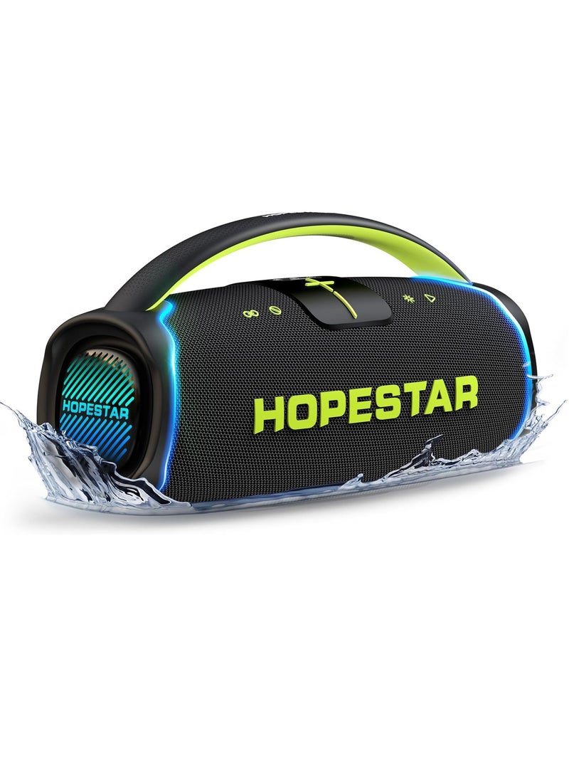 300W Portable Bluetooth Speaker with Big Bass, Karaoke Mic, IPX6 Waterproof, 27000mAh Battery, TWS Stereo Pairing, LED Lights & Handle – Ultimate Outdoor Party Speaker for Karaoke, Camping, and Events