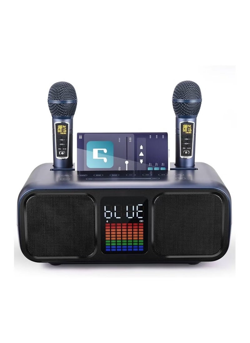 S39 Pro Portable Bluetooth Speaker with 2 Microphones – Wireless Karaoke System, 360° Surround Sound, IPX6 Waterproof, Long Battery Life – Perfect for Parties, Travel & Outdoor Adventures