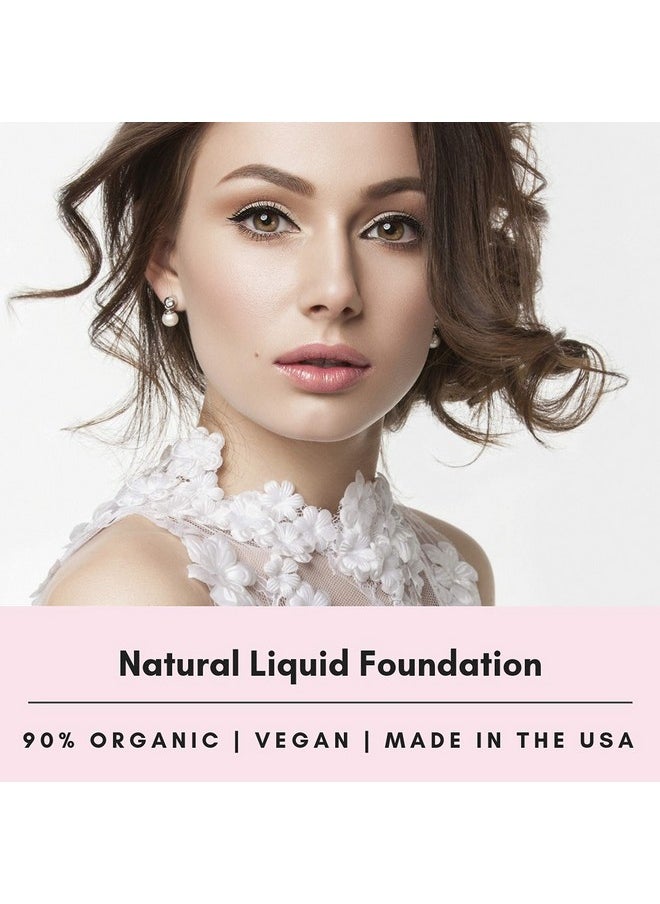 100% Natural Foundation, Organic, Vegan, Aloe Based, Natural Sun Protection, Gluten Free, Cruelty Free, Made In The Usa, 1Fl Oz. (Sand Dune - A Medium Olive)
