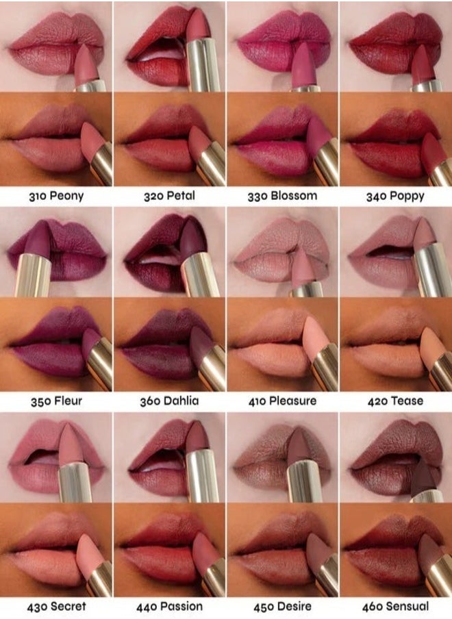 Milani Color Fetish Matte Lipstick - Shade Desire (4g) | Long-Lasting, Highly Pigmented, Bold Color | Lightweight, Velvet Matte Finish | Comfortable, Full-Coverage Lipstick