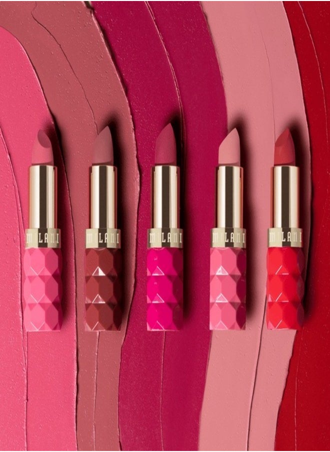 Milani Color Fetish Matte Lipstick - Shade  340 Poppy (4g) | Long-Lasting, Highly Pigmented, Bold Color | Lightweight, Velvet Matte Finish | Comfortable, Full-Coverage Lipstick