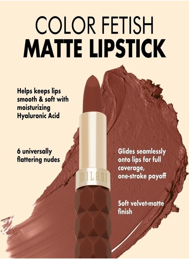 Milani Color Fetish Matte Lipstick - Shade  340 Poppy (4g) | Long-Lasting, Highly Pigmented, Bold Color | Lightweight, Velvet Matte Finish | Comfortable, Full-Coverage Lipstick