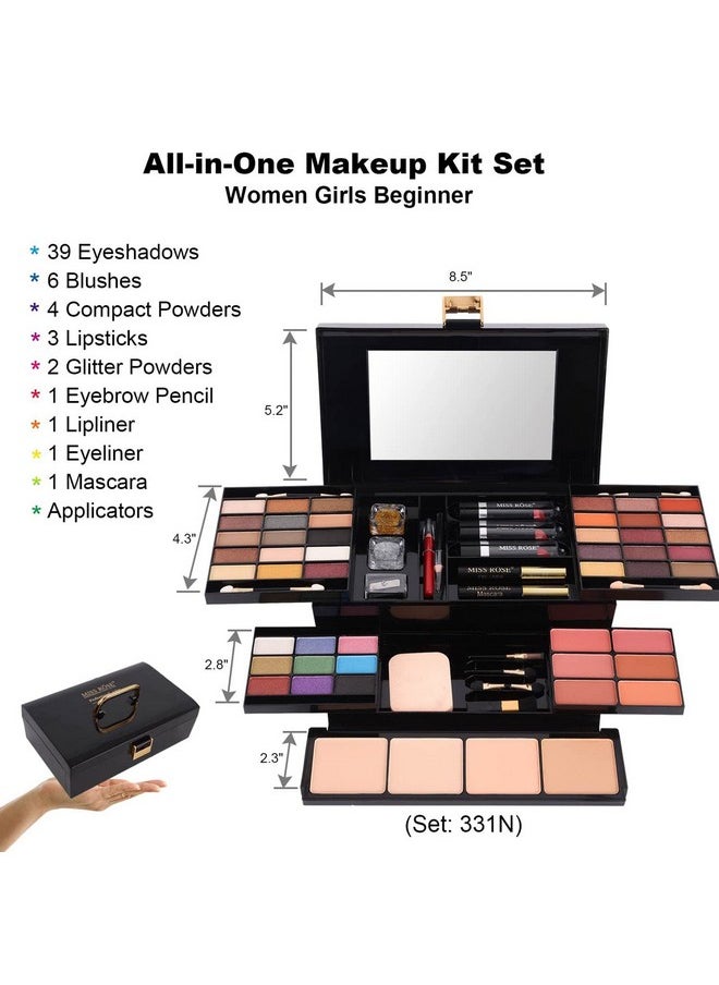 M 58 Color Professional Makeup Pallet, Makeup Kit For Women Full Kit, All In One Makeup Kit Set, Makeup Gift Set For Women Girls (331N)