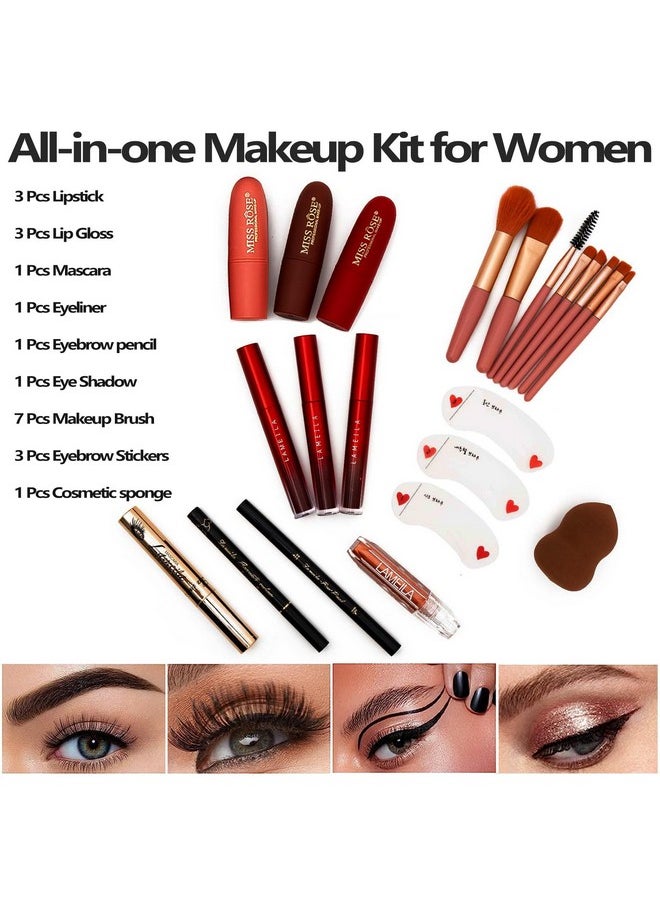 M 148 Colors Makeup Palletprofessional Makeup Kit For Women Full Kitall In One Makeup Sets For Women&Beginnerinclude Eyeshadowlipstickeyelinerconcealermakeup Brush(045 Setblack)