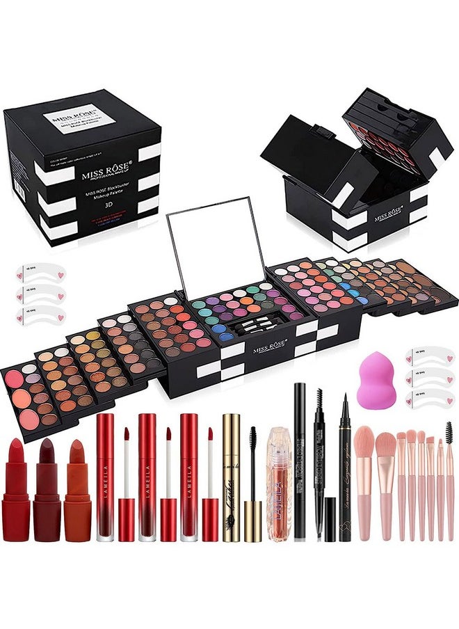 M 148 Colors Makeup Palletprofessional Makeup Kit For Women Full Kitall In One Makeup Sets For Women&Beginnerinclude Eyeshadowlipstickeyelinerconcealermakeup Brush(045 Setblack)