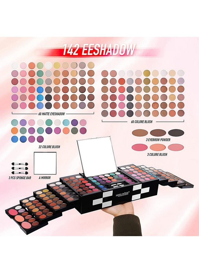 M 148 Colors Makeup Palletprofessional Makeup Kit For Women Full Kitall In One Makeup Sets For Women&Beginnerinclude Eyeshadowlipstickeyelinerconcealermakeup Brush(045 Setblack)