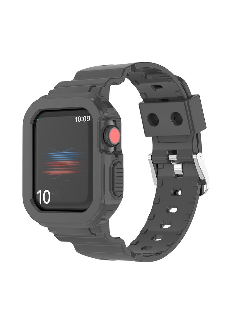 Black Watch Strap 40/41mm Compatible With Apple Watch, Suitable For Men And Women, Tpu Integrated Watch Strap Wristband Compatible With Iwatch Series 10 9 8 7 Generations