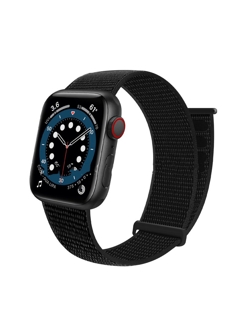 Black 38/40/41mm/Series10-42 Compatible With Apple Watch, Suitable For Men And Women, Velcro Strap Wristband Compatible With Iwatch Series