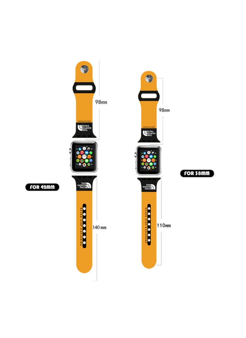 Orange 42/44/45/49mm Universal Compatible With Apple Watch, Suitable For Men And Women, The Back Strap Wristband Is Compatible With Iwatch Ultra Se