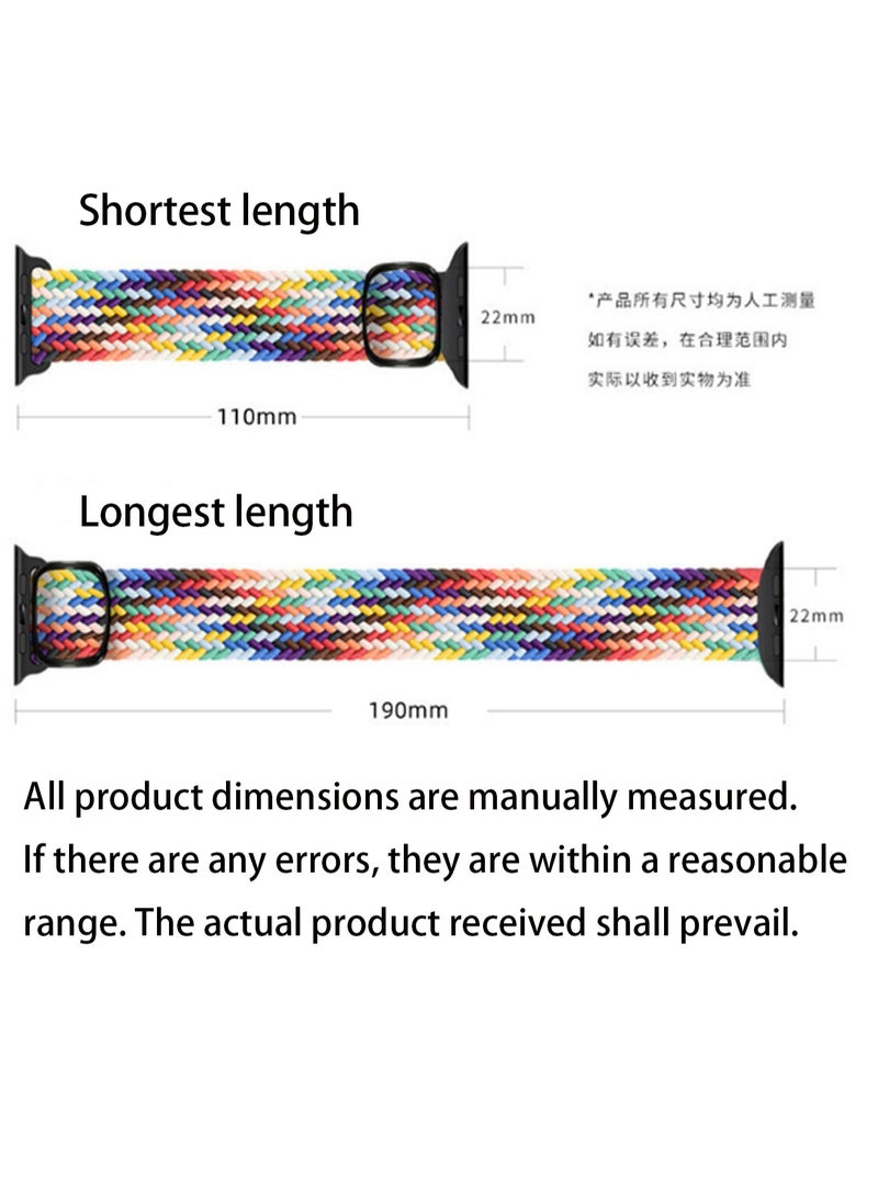 Starlight White Color Dots 42/44/45/46/49mm Universal Compatible With Apple Watch, Suitable For Both Men And Women, Nylon Woven Sliding Buckle Strap Wristband Compatible With Iwatch Series